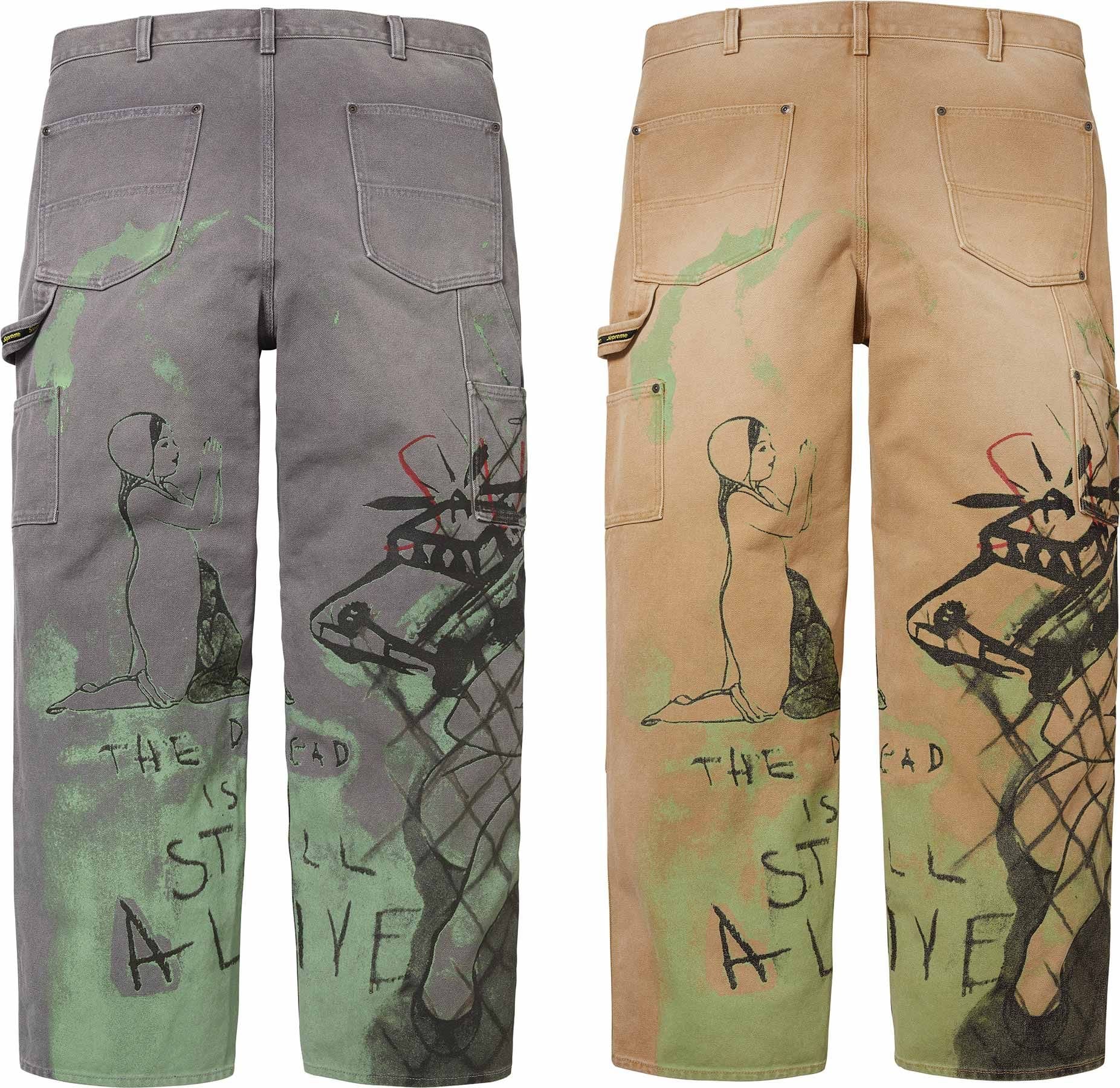 Supreme/Rita Ackermann Double Knee Painter Pant view 4